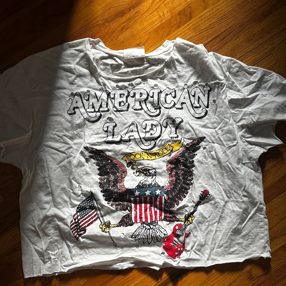 American Lady Graphic Tee - White